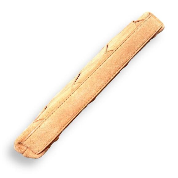 LOEFFLER RANDALL Chestnut Brown Woven Suede Logo Tassel Clutch 11 x 8 - Picture 6 of 9